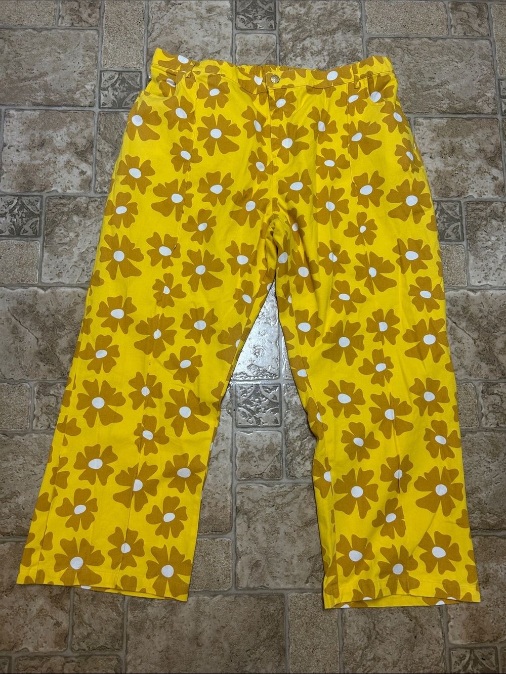 Big Bud Press Yellow Floral Wide Leg Pants